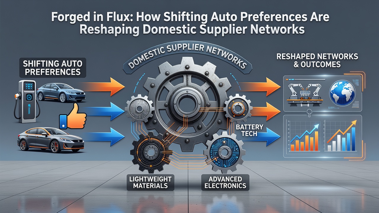 Supply chain mapping session showing new forging partnerships and regional material flows for automotive clients